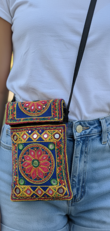 Bandolera Lentejuelas con Espejos Grande