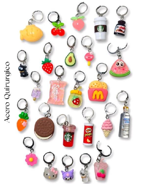 Arito Brisura Acero con Dije de Acrilico