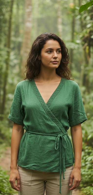 Camisola Bambula Cruzada Atada