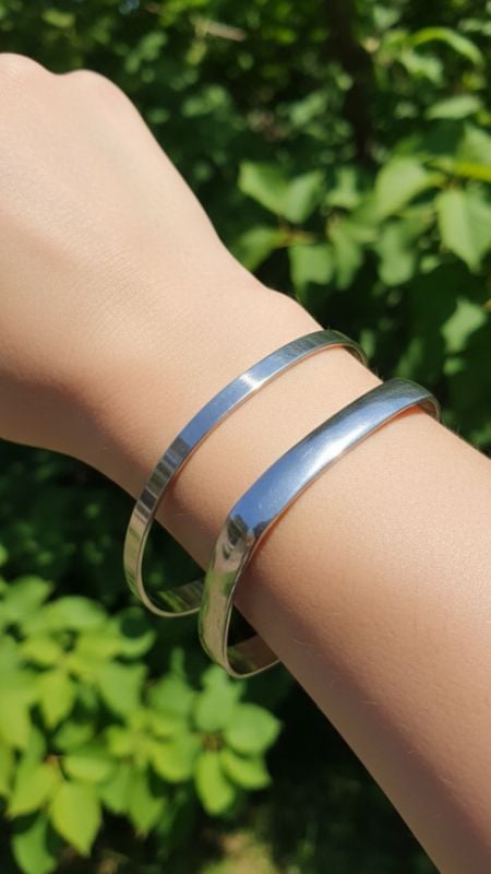 pulsera aniversario acero cuadrada ancha redonda ancha