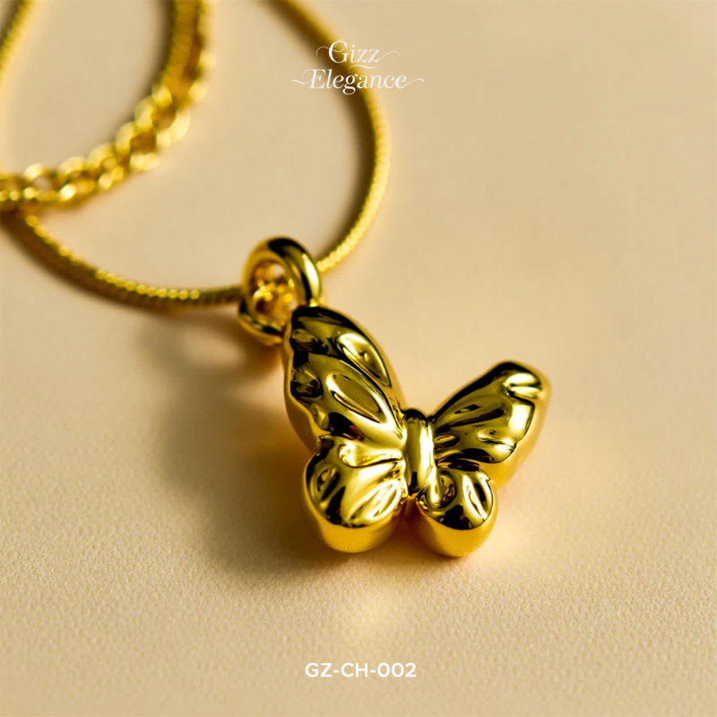 Golden Butterfly Locket Chain