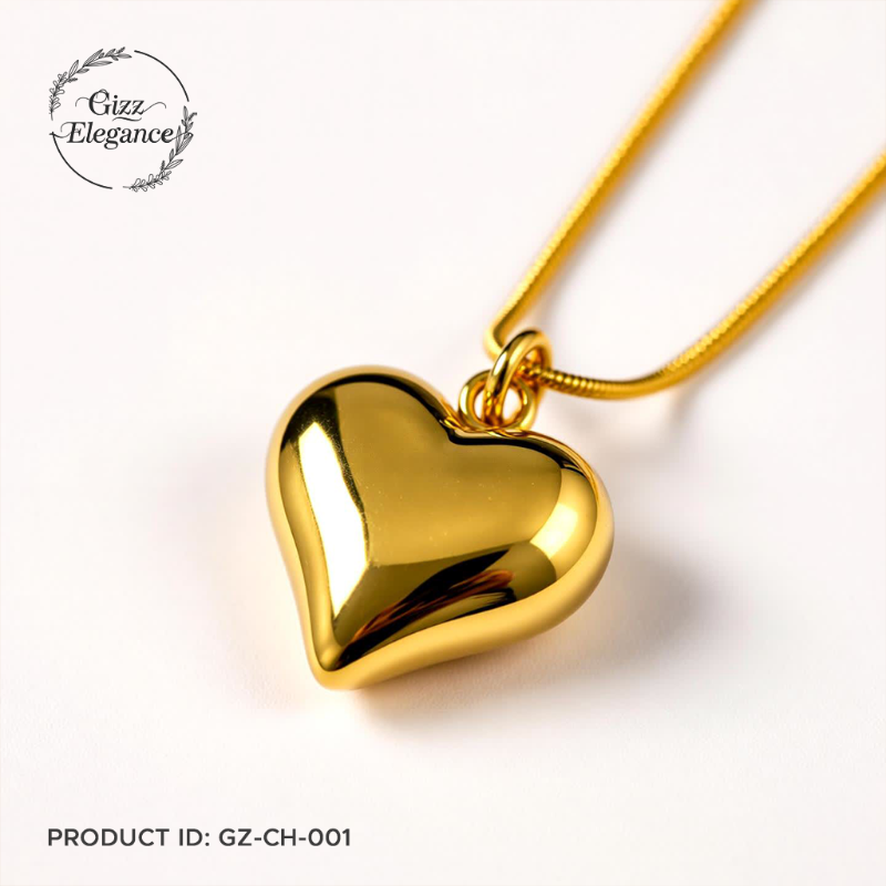 Golden Heart Locket Chain