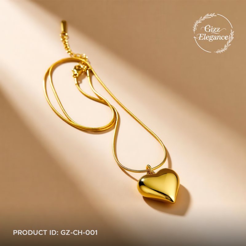 Golden Heart Locket Chain