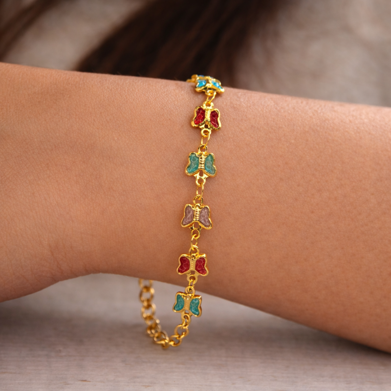 Butterfly Bloom Gold Hand Chain
