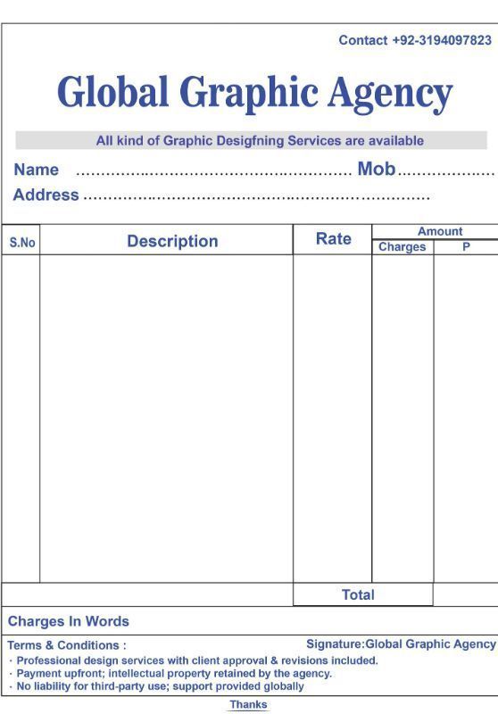 📄 Professional Cash Memo / Mobile Bill for Your Business