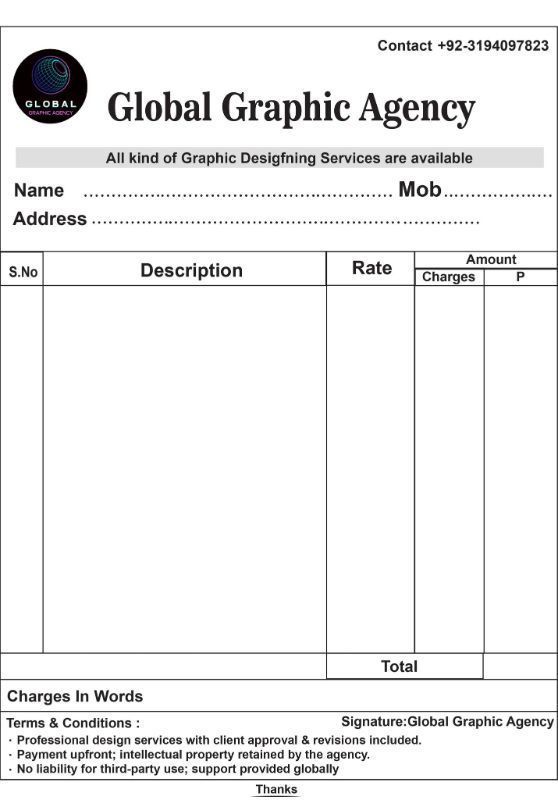 📄 Professional Cash Memo / Mobile Bill for Your Business