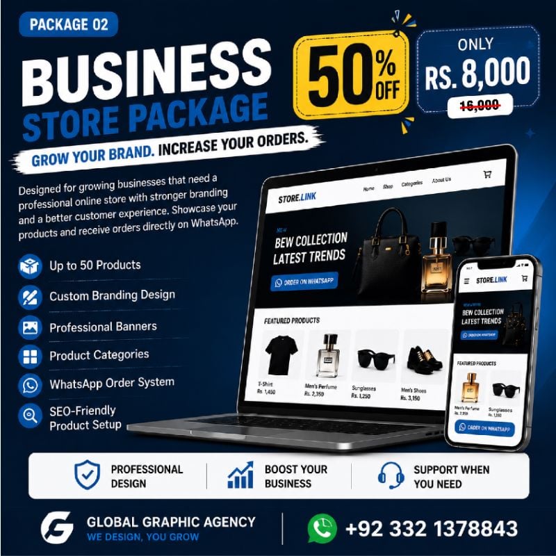 🔵 Business Store Package Grow Your Brand. Increase Your Orders.