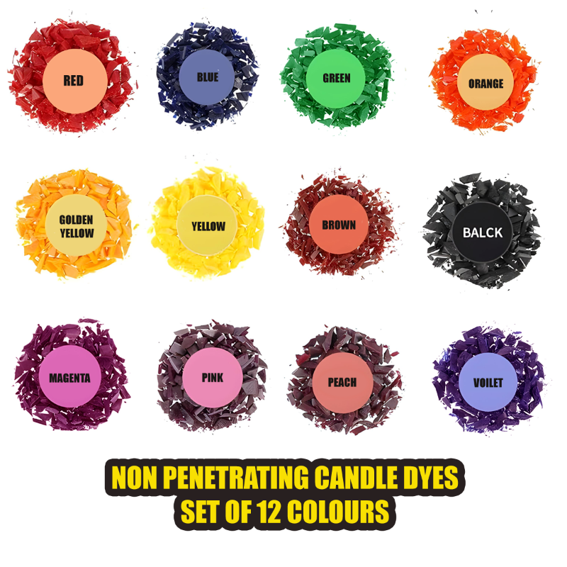 12 Set Non Penetrating Candle Dyes