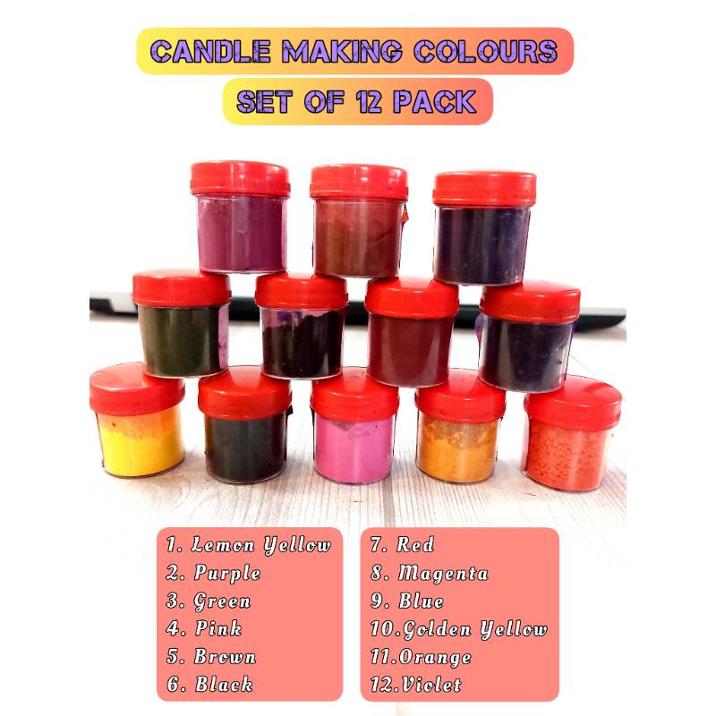 12 Set Powder Colour for Candle