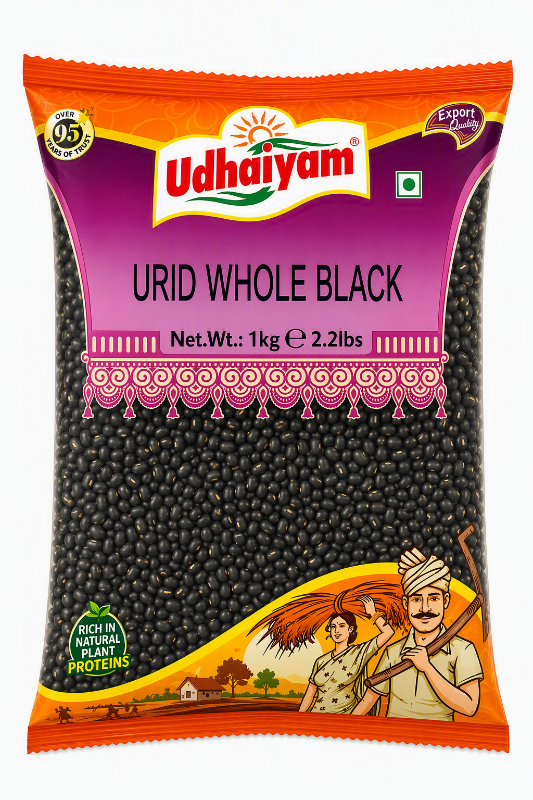 Udhaiyam Black Urid Whole 1kg