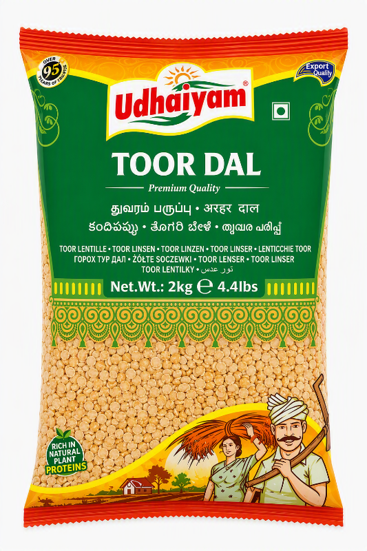 Udhaiyam Toor Dal 1kg/2kg