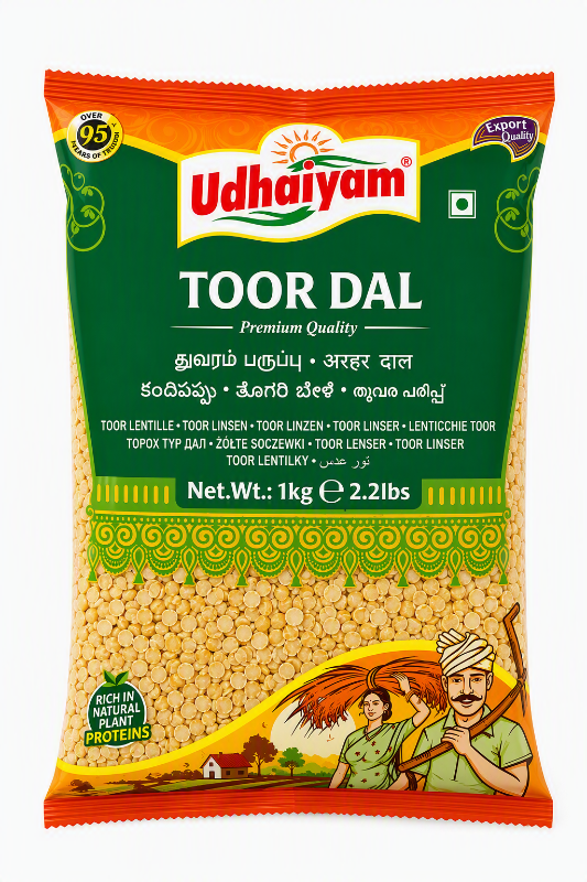 Udhaiyam Toor Dal 1kg/2kg