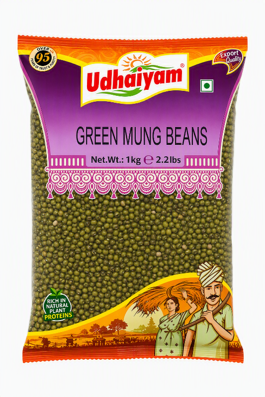 Udhaiyam Green Mung Beans 1kg