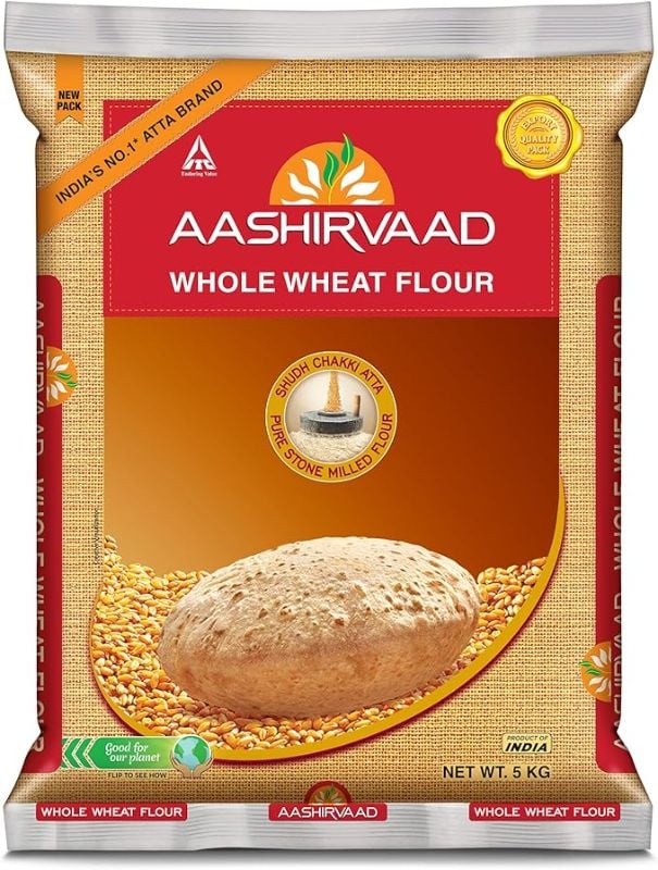 Aashirvaad Whole Wheat Atta 5kg/10kg (Export pack)