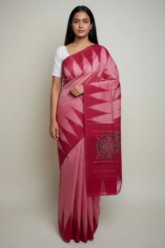 Handwoven Sambalpuri Baandha Ikat Cotton Saree in Pink with Blouse Sold by Amit · GrocoHub  ₹2,430.00 ₹2,700.00 10% off Colour: Pink Secure payments · UPI · Cards · Net banking · Wallets · COD Size · Free Size selected Size guide Free Size