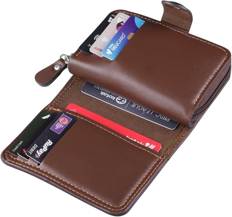 MARETTO Men’s Genuine Leather Wallet | Slim Bifold Wallet with 10+ Card Slots, Coin Pocket & RFID Protection | Stylish Black Wallet for Men