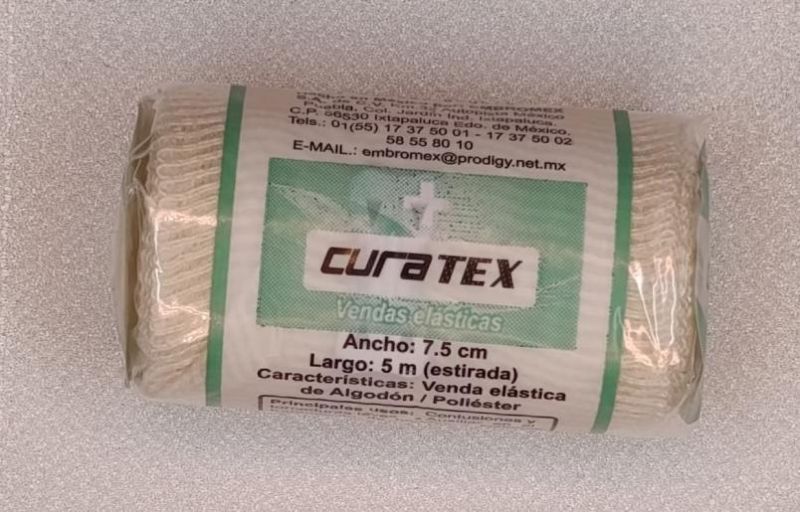 Venda Elástica  - Ancho 7.5 cm. X Largo 5 Metros (Estirada)