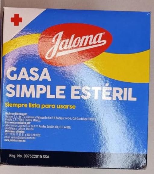 Gasa Simple Estéril - Medida 10cm X 10cm - Caja Con 100 Piezas