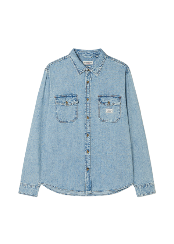 [Guess Jeans] Men's L-Tone Regular Denim Long Sleeve Shirt