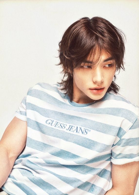 [Guess Jeans] Men's Regular Indigo Stripe Short Sleeve T-shirt