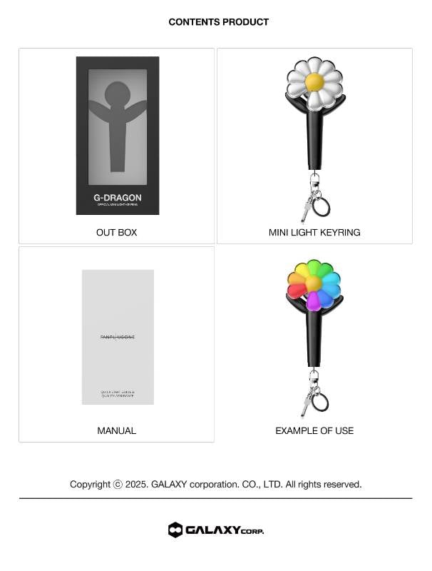 G-Dragon Official Mini Light Keyring – G-Dragon『G-Dragon Official Goods』