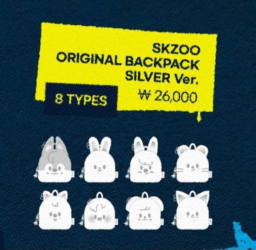 SKZOO Original Backpack SILVER Ver.