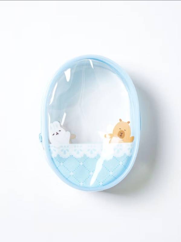 Cool Summer Transparent Round PVC Pouch