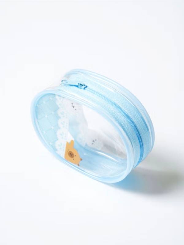 Cool Summer Transparent Round PVC Pouch