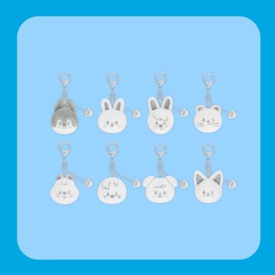 SKZOO Face Keyring SILVER Ver.