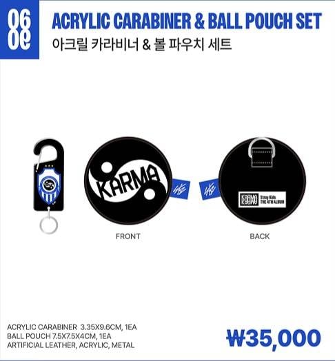 Acrylic Carabiner & Ball Pouch Set