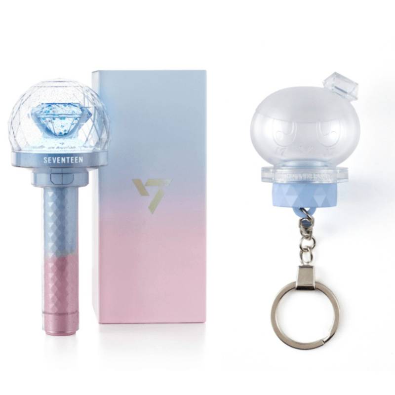 [Gwi Special Set] Seventeen Ver.3 10th Anniv. Official Lightstick & Bongbongee Official Lightstick Parts Keyring – Seventeen『Seventeen Official Goods』