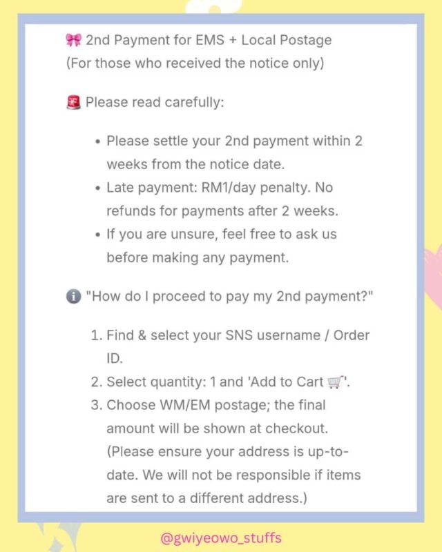 🇰🇷 2nd Payment 📩