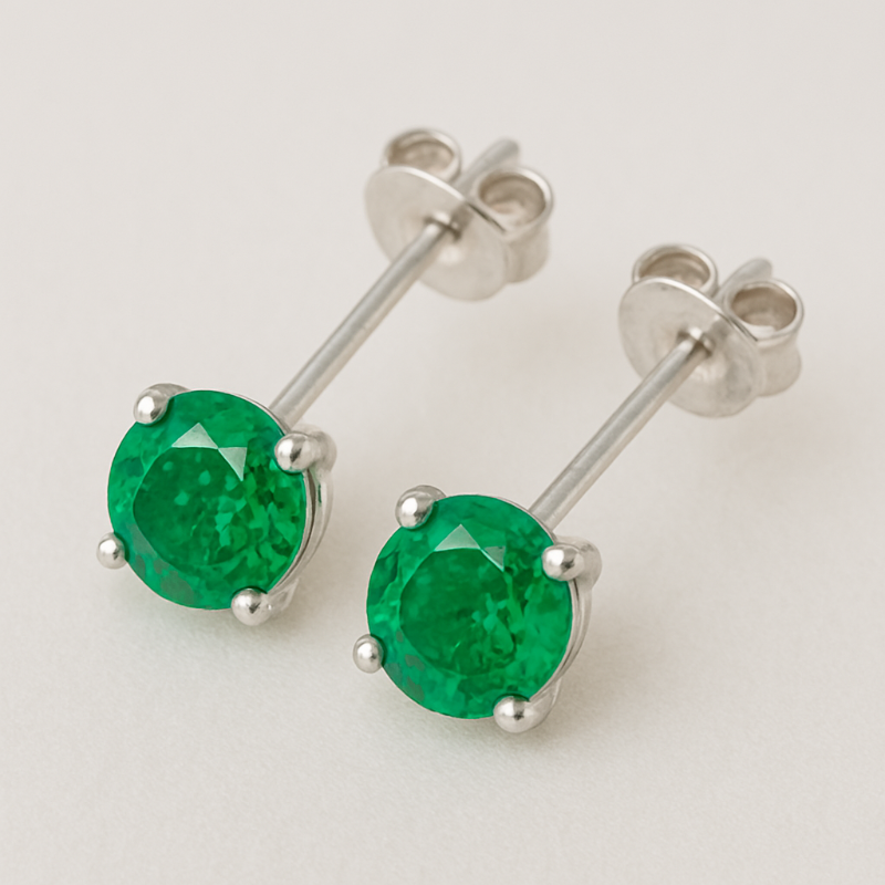 Emerald Stud Earrings