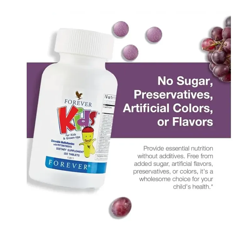 Forever Kids Multivitamin Dietary Supplements for Kids and Adults