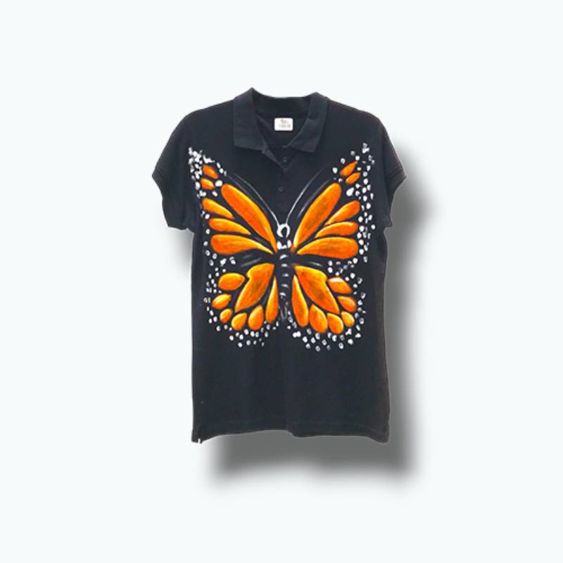 PLAYERA PINTADA MARIPOSA  1