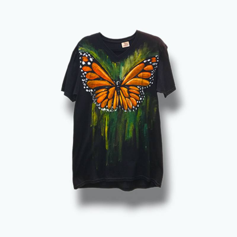 PLAYERA PINTADA MARIPOSA  2