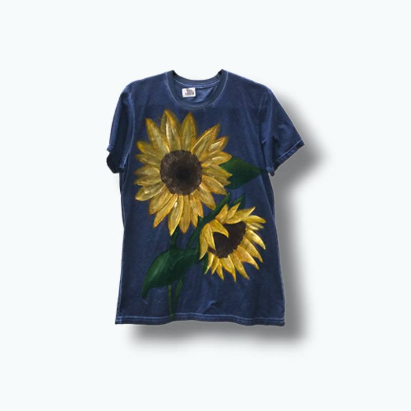 PLAYERA PINTADA GIRASOLES