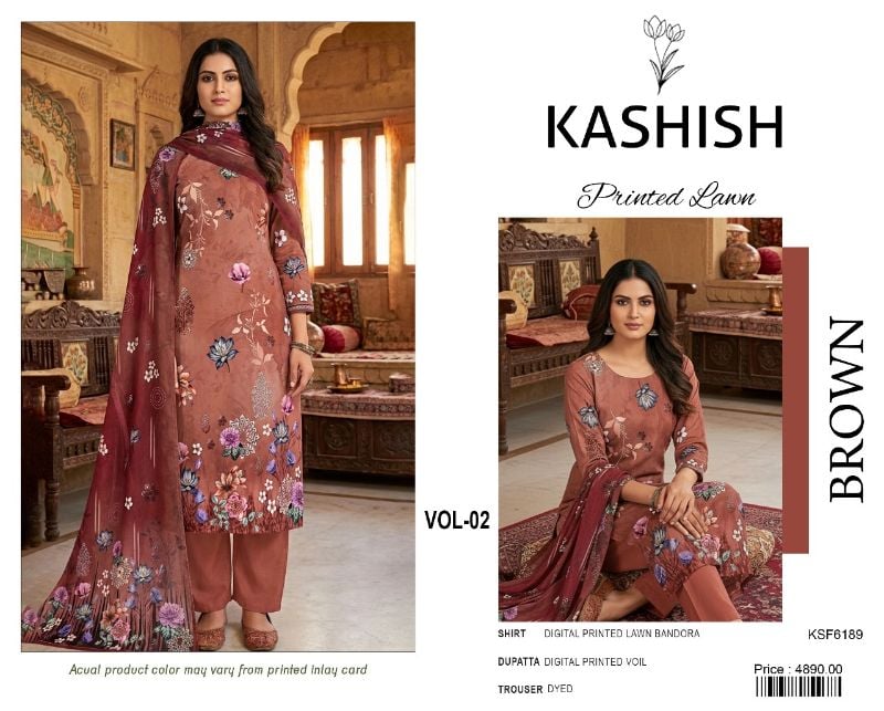 Kashish Bana Dora 3 Piece Premium Printed Lawn Shirt Premium Cambric Trouser And Premium Printed Pure Voil Lawn Dupatta (7)