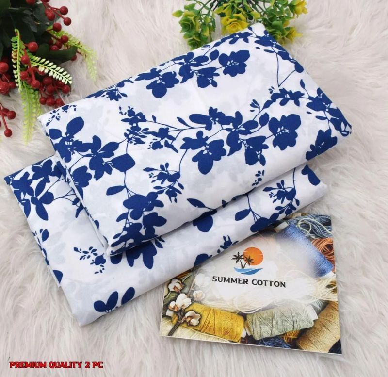 Elegant Printed Polo Catton Unstitched #Article No 24