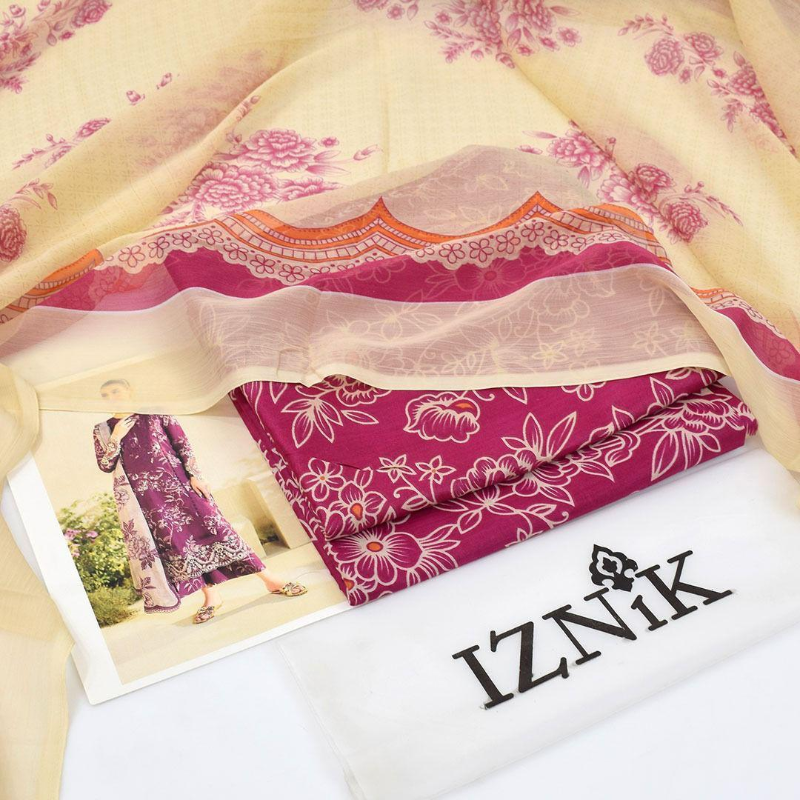 3 Pcs Women's Unstitched Digital Print Suit Design No #16