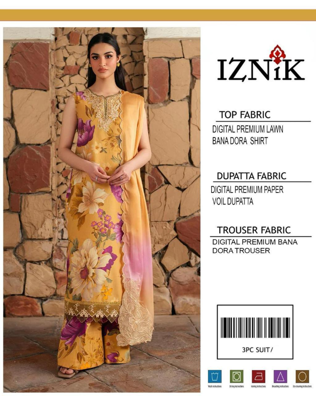 3 Pcs Women's Unstitched Digital Print Suit Design No #05