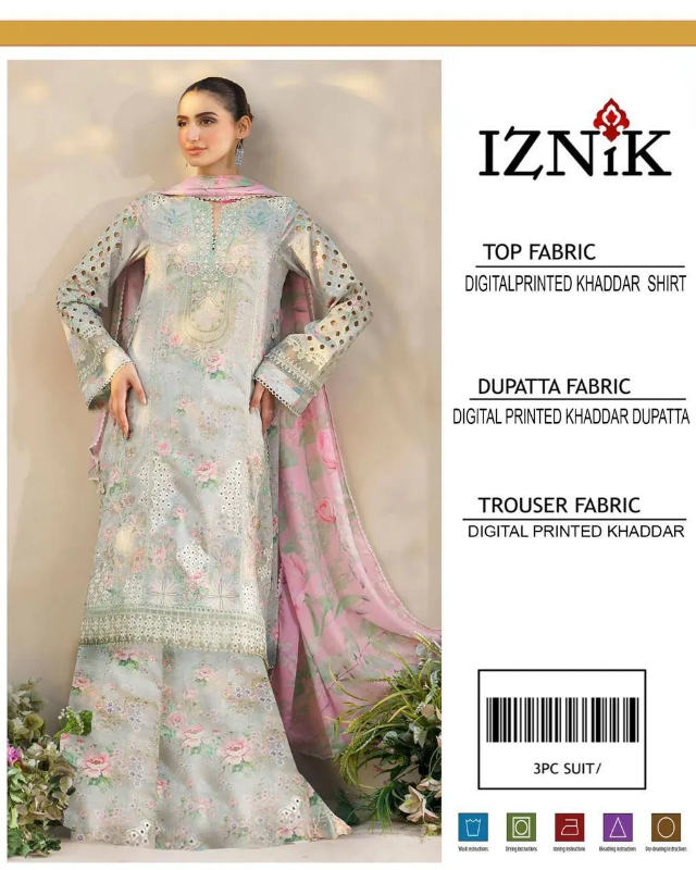 3 Pcs Women's Unstitched Digital Print Suit Design No #35