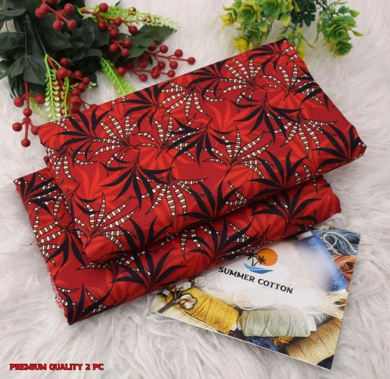 Elegant Printed Polo Catton Unstitched #Article No 35