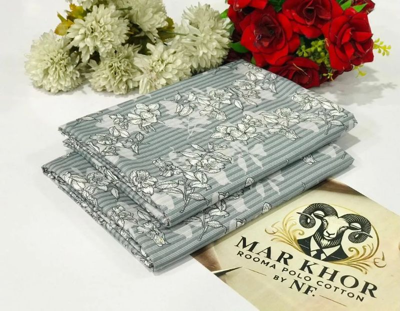 Winter Polo Catton Unstitched Printed Suit #Design No 8