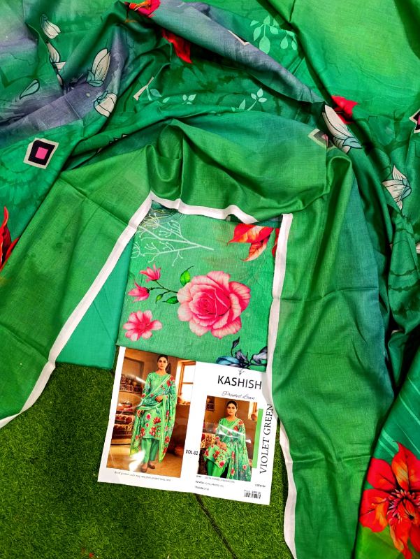 Kashish Bana Dora 3 Piece Premium Printed Lawn Shirt Premium Cambric Trouser And Premium Printed Pure Voil Lawn Dupatta (2)