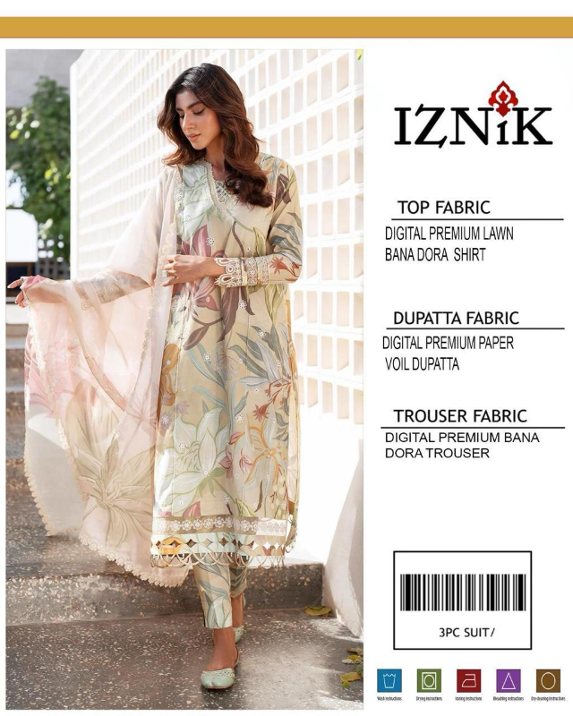 3 Pcs Women's Unstitched Digital Print Suit Design No #12