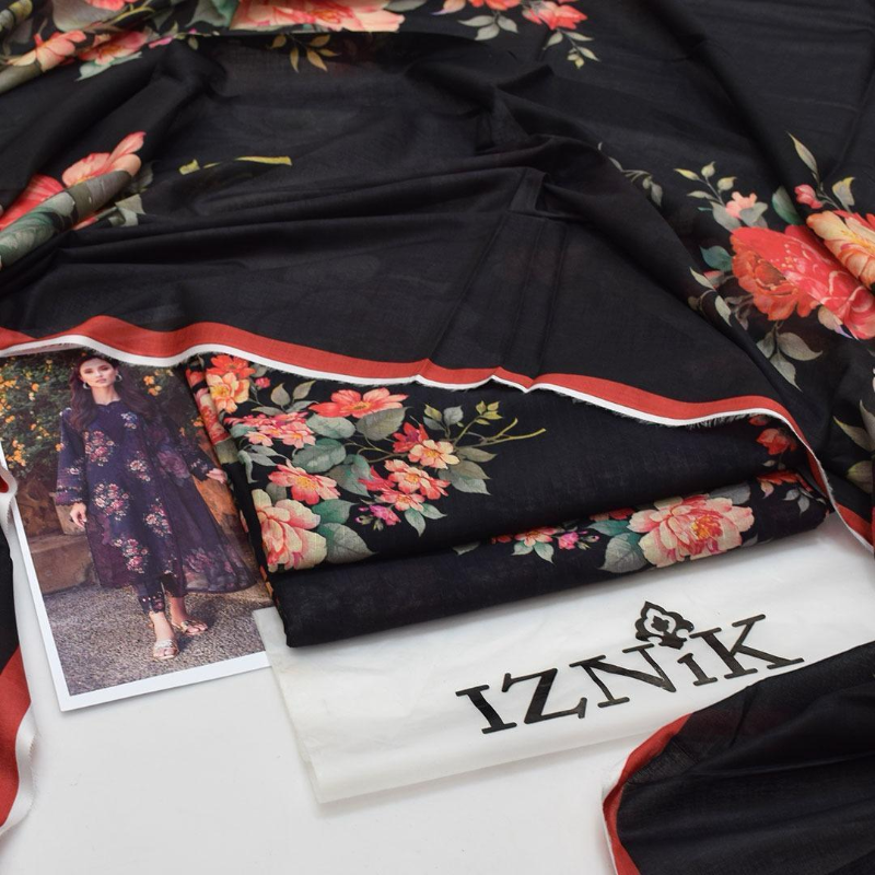 3 Pcs Women's Unstitched Digital Print Suit Design No #04