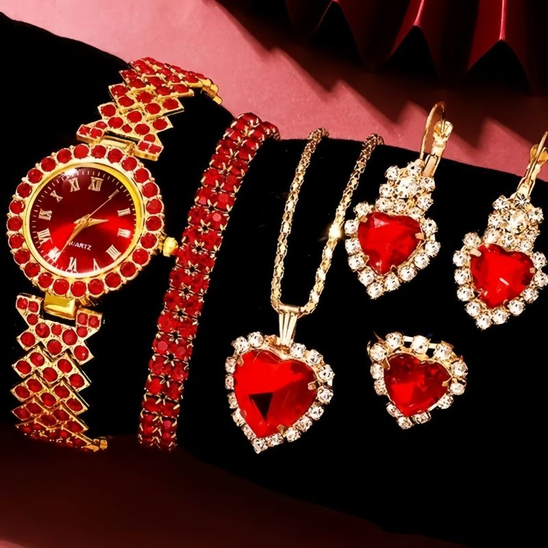 Women's Cornucopia Diamond Watch suit Explosions 5pcs Bracelet Accessories