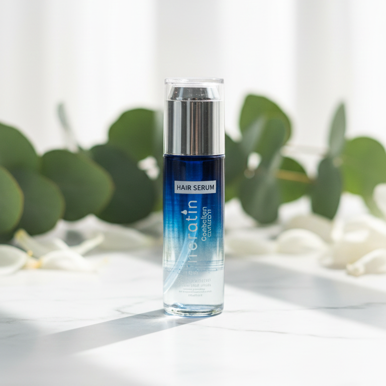 Keratin Hair Serum 80ml – Deep Moisturizing, Frizz-Control & Smooth Finish | Shine-Boosting Leave-In Serum For Dry, Damaged & Rough Hair