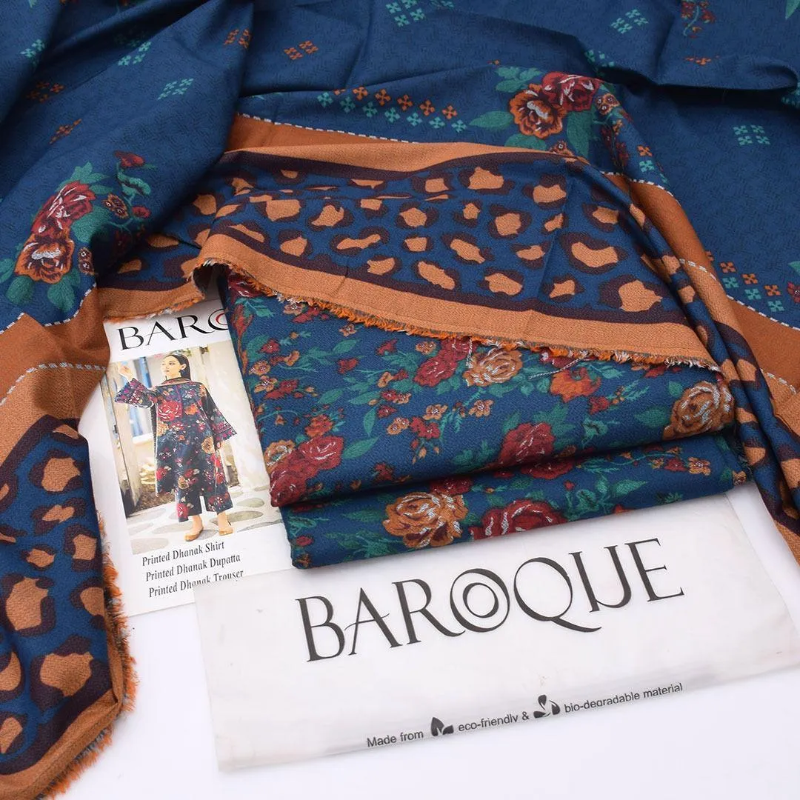 3 Pcs Women's Unstitched Digital Print Suit #Article No 25